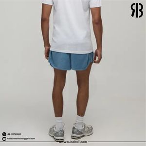 Pantalones Cortos Deportivos Rubabull Personalizados para Hombre, Azules, Retro, con Cordón Ajustable, Dobladillo Curvo, de Felpa, Casuales, para Gimnasio, Venta al Por Mayor - Product Image 2