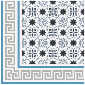 Azulejo Cerámico Encaustico Clásico para Interiores de Villas Modernas, Antideslizante, 16mm de Grosor, Esmaltado, Vietnam Cement Tile Corp, 200x200mm CTS - Product Image 3