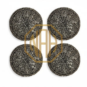 Posavasos de Papá Noel con Cuentas de Vidrio Hechas a Mano 2025, Decoración Festiva Navideña para el Hogar, Regalos y Celebraciones - Product Image 5