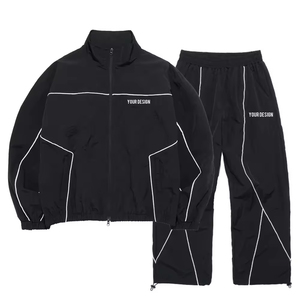 Conjunto Deportivo Personalizado de Nylon para Hombre, Estilo Urbano, de Alta Calidad, 2 Piezas, Ligero, Holgado, Cortavientos - Product Image 1