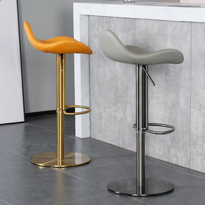 <span class=keywords><strong>Tabouret</strong></span> <span class=keywords><strong>de</strong></span> <span class=keywords><strong>bar</strong></span> pivotant moderne en acier inoxydable, chaise <span class=keywords><strong>de</strong></span> comptoir réglable en hauteur en similicuir avec repose-pieds chromé pour îlot <span class=keywords><strong>de</strong></span> cuisine - Product Image 3
