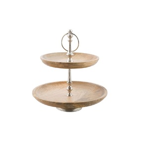 Nouveau support à gâteau en bois, support de Noël et de mariage, support à gâteau en métal de forme originale, support à gâteau en métal plaqué or de la plus haute qualité, pour fête d'anniversaire - Product Image 6