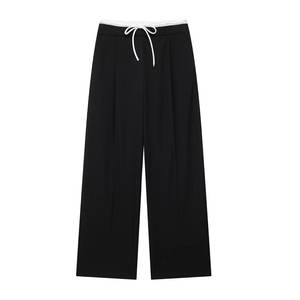 Custom acid wash wide leg <b>sweatpants</b> for clothing brands <b>womens</b> pants printed <b>sweatpants</b> low MOQ wholesale - Product Image 4