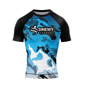 Rashguard MMA unisexe de haute qualité, respirant, à séchage rapide, écologique, UPF50, manches courtes, imprimé par transfert thermique - Product Image 1