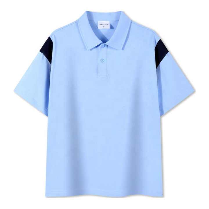 High Quality 240gsm 100% Cotton Blank Short Sleeve Two-Tone Color Block ...