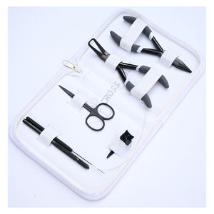 Kit d'outils professionnels pour extensions de cheveux noirs Microlink avec pince à sertir micro-anneaux, pince à ouvrir les anneaux et applicateur à crochet. - Product Image 1