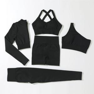 Soutien-gorge de sport sans coutures pour femme, dos nageur, col ras du cou, maintien moyen, pour yoga et fitness, couleur unie, respirant, séchage rapide, anti-transpiration - Product Image 3