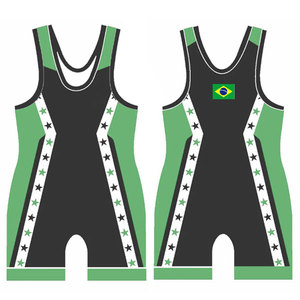 Singlet de Lucha Personalizado de Alta Calidad en Spandex/Poliéster 120g, Sublimado, Transpirable, de Secado Rápido, para Artes Marciales - Product Image 5