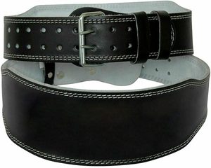 Cinturón de levantamiento de pesas de cuero vacuno marrón ajustable con soporte lumbar para entrenamiento en gimnasio - Product Image 2