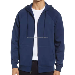 Sweat-shirt en coton à fermeture éclair complète avec fermeture éclair Slim Fit pour hommes sweats à capuche de haute qualité - Product Image 2