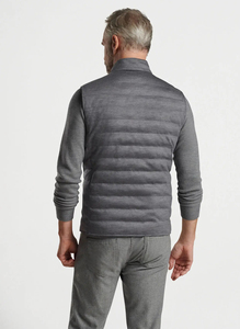 Chaleco Acolchado Impermeable Gris para Hombre, Cuello Alto, Sin Mangas, Cierre de Cremallera, Ligero, Informal, ODM - Product Image 2