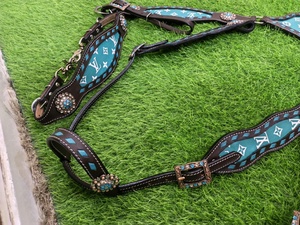 Patch en forme de cœur pour la confection de harnais de selle western en cuir, collier de poitrine et ensemble de harnais pour chevaux, durable, confortable, vintage - Product Image 3