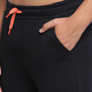 Survêtement à capuche color block pour homme, noir et orange, manches longues, décontracté, sportswear, coupe régulière, polyester, avec poches latérales - Product Image 4