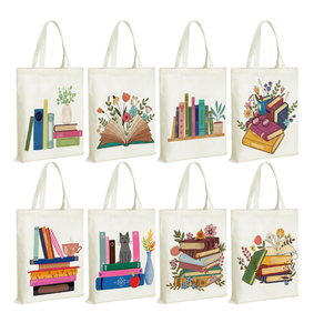 COTTON VOYAGE Custom Printed Logo Full Color Geometric Promotion Gift Women's Medium Shoulder Strap Grocery <b>Tote</b> Bag <b>Canvas</b> - Product Image 1