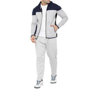 Survêtements de course légers et confortables pour hommes, style streetwear, motif uni, 100 % coton, grandes tailles, fermeture éclair, design 2-en-1, collection automne - Product Image 2