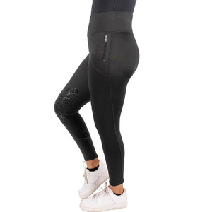 High Quality 4-way Stretch Horse Riding Breeches <b>Leggings</b> Tights <b>Equestrian</b> Wear Pants on Technical Fabric with Soft Feel - Product Image 5