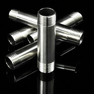 Raccord de tuyauterie en acier malléable galvanisé, à double filetage mâle, à tête hexagonale, sans soudure, allongé - Product Image 2
