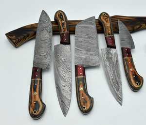 Premium OEM ODM Damascus Steel Kitchen <b>Knife</b> <b>Set</b> 5PCS Professional Chef <b>Knives</b> Hand Forged Razor <b>Sharp</b> Wholesale Manufacturer - Product Image 5
