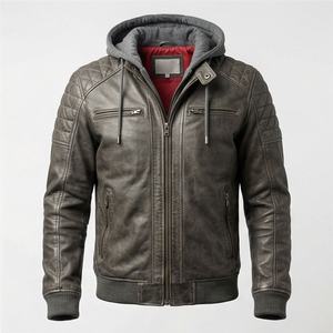 Veste de moto en cuir véritable pour homme de qualité supérieure, nouvelle arrivée, vestes de moto d'hiver, protections amovibles, personnalisables - Product Image 1