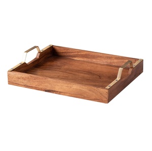 Nouvelles plateaux de service en bois de luxe, design moderne, avec poignées, à un seul niveau, classiques, de haute qualité, faits à la main, en promotion directe usine - Product Image 1