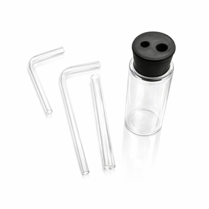 Bouteille de lavage de gaz en verre borosilicate 3.3 Drechsel G027-00-00-Z, bulleur de gaz de laboratoire avec bouchon à 2 trous - Product Image 1