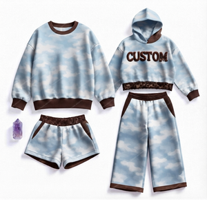 ชุดเซ็ต 2 ชิ้นสำหรับผู้หญิง ผ้าฝ้ายฟลีซเนื้อนุ่ม สีพื้น เสื้อฮู้ดแขนยาวและกางเกงขาสั้นลำลอง ทรงหลวม ใส่สบาย เหมาะสำหรับฤดูหนาว เป็นมิตรต่อสิ่งแวดล้อม น้ำหนัก 160 กรัม - Product Image 1