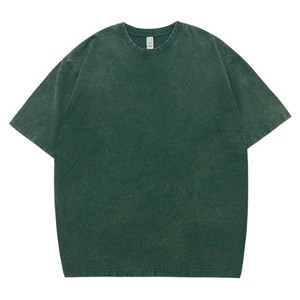 Bangladesh China Factory Production 230G Heavyweight Washed 100% Cotton Mens Oversized <b>T</b> Shirt Vintage Distressed Washed <b>T</b> Shirt - Product Image 3