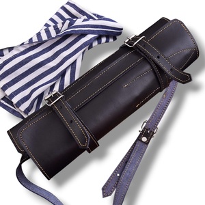 Ensemble de couteaux de chef nordiques en acier Damas, 4 ou 5 pièces, manches en bois de rose, fabrication artisanale OEM personnalisée, avec sac de transport - Product Image 6