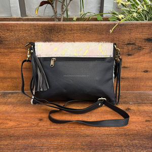 New Stylish Designer Women's Crossbody <b>Bag</b> Handmade Metallic Fur <b>Leather</b> Tassel Customizable Hot Selling Fashion Purses Handbags - Product Image 5