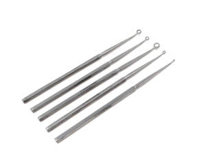 Ensemble d'instruments FIDA ENT Curettes pour l'élimination d'objets étrangers, curettes auriculaires en acier inoxydable, instruments chirurgicaux manuels réutilisables - Product Image 5