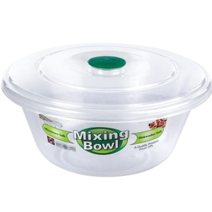 Juego de 4 Tazones Modernos de Plástico para Mezclar con Tapa, 1000+2000+4500+7000ML - Product Image 3