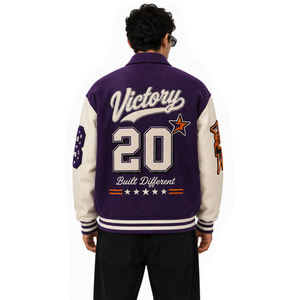 Custom Varsity <b>Jacket</b> <b>Men</b>’s Letterman <b>Jacket</b> Baseball Bomber <b>Jacket</b> College Streetwear <b>Jacket</b> OEM ODM Wholesale Manufacturer - Product Image 4