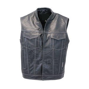 Top Quality Genuine Leather <b>Vest</b> New Design Leather <b>Vest</b> Factory Price Stylish Leather <b>Vest</b> For Online Sale - Product Image 2