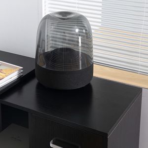 L-Shaped 180 Degrees Rotating <b>Corner</b> Computer <b>Desk</b> with Storage Shelves Drawer Cabinet Study Workstation for Home Office Use - Product Image 3