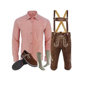 Tenue traditionnelle allemande alpine Lederhosen pour homme, costume bavarois de 5 pièces pour le festival d'Oktoberfest - Product Image 1