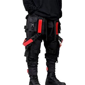 Pantalon cargo techwear pour homme, streetwear tactique, joggers hip hop, multi-poches, rubans, pantalon de jogging urbain cyberpunk, extérieur - Product Image 2