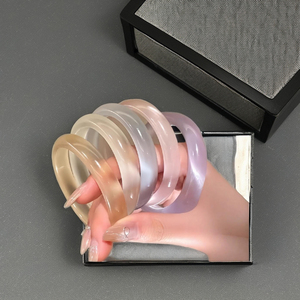 Marble Effect Resin Bangle Set Lightweight Round Acrylic Stone Bracelets Export Quality Handicrafts - Product Image 1