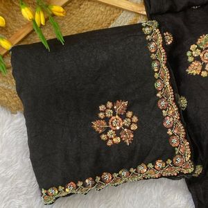 Saree Luxuoso Feito à Mão para Mulheres |   Coleção de Moda para Festas e Casamentos de Designers em Alta - Product Image 4