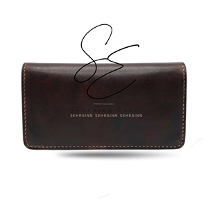 SEHRAINN <b>Tooled</b> <b>Leather</b> HairOn Hide Clutch Floral Embossed Long Wallet Boho Chic Cash Holder Card Slots Open Closure Slim Wallet - Product Image 4