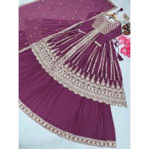 Ensemble Lehenga & Dupatta haut lourd en fausse georgette pour femme de créateur pour un look de fête - Product Image 4