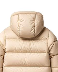 Chaqueta Acolchada Beige para Hombre con Capucha, Abrigo de Plumón Cálido con Múltiples Bolsillos, Ropa de Invierno para Uso Casual al Aire Libre - Product Image 6