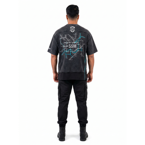 เสื้อยืดโอเวอร์ไซส์สไตล์วินเทจผ้าคอตตอนหนานุ่มสำหรับฤดูร้อน แบบสตรีทแวร์ ยูนิเซ็กส์ สั่งผลิตได้ตามแบบ (OEM)  ดีไซน์แยกชั้น  โลโก้ด้านหน้า  มีไซส์พลัส - Product Image 2