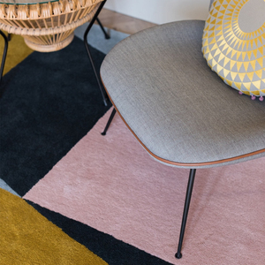Luxury Hand Tufted New Zealand Wool Geometric Area Rug Modern Color <b>Block</b> Living Room Carpet Custom Manufacturer - Product Image 2