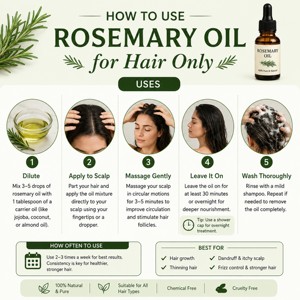 Huile essentielle de romarin de qualité supérieure pour la croissance des cheveux et le contrôle de la chute des cheveux, huile de romarin pure et naturelle pour la nutrition et la force des cheveux - Product Image 2