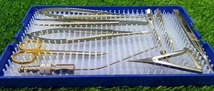 Kit de Cirugía Plástica Maxilofacial Básico de Azicon, Juego de Micro Pinzas, Tijeras y Porta Agujas de Acero Inoxidable - Product Image 4