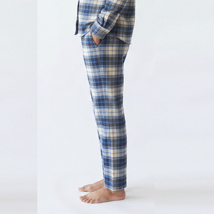 Pantalones de pijama de franela a cuadros para mujer, largos, con cordón en la cintura, de tiro medio, corte regular, 100% algodón, informales, para dormir en invierno - Product Image 3