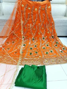 2022 Collection d'été vente chaude pakistanais indien travail manuel Salwar Kameez costume en mousseline de soie mariage Lehenga Choli Occasions spéciales - Product Image 5