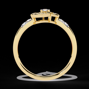 Anillo de Corazón de Joyería Fina con Diamante Natural, Anillo de Lujo Romántico Hecho a Mano - Product Image 3