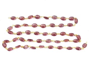 AAA Pink Tourmaline Hydro <b>Rosary</b> Style Beaded Chain With Premium Finish For DIY Bracelet And Necklace Jewelry Making Wholesale - Product Image 2