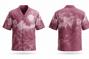 Camisas de vestir de manga corta con botones y diseño personalizado al por mayor, camisas de vestir informales con estampado gráfico para verano, playa y fiestas para hombre - Product Image 6